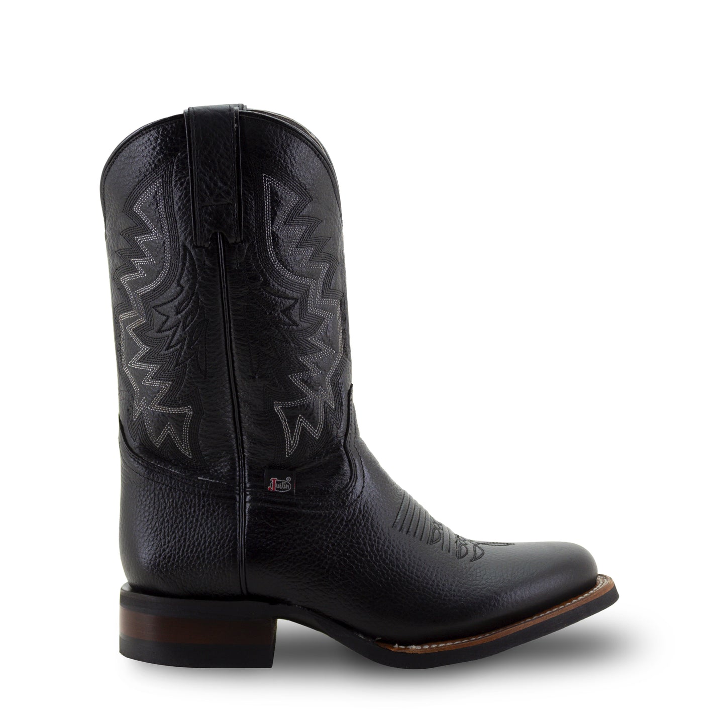 Botas Vaqueras Hombre Negras | Justin Boots Round Toe