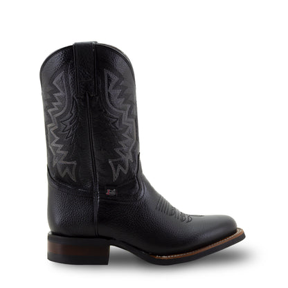 Botas Vaqueras Hombre Negras | Justin Boots Round Toe