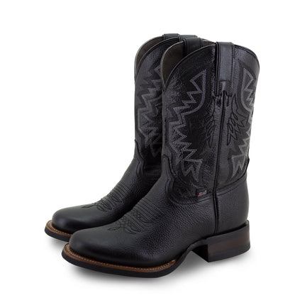 Botas Vaqueras Hombre Negras | Justin Boots Round Toe